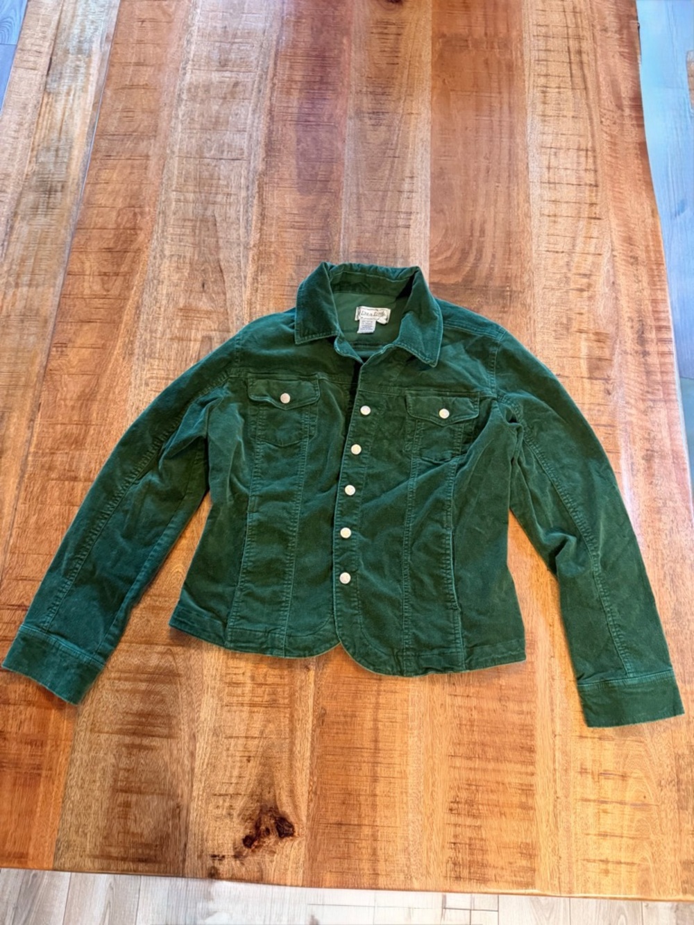 Live a Little Forest Green Corduroy Shirt Jacket